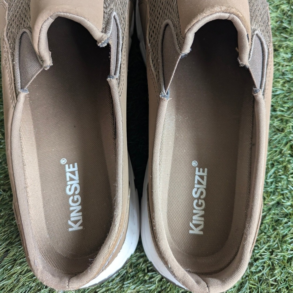 KingSize Water UPD LS Slide Mens 14EW Light Brown Mesh Backless Slip On Sneaker - Picture 4 of 8